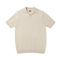 Mens Casual Mulberry Silk Blend Polo Shirt Short Sleeve Scissor Collar