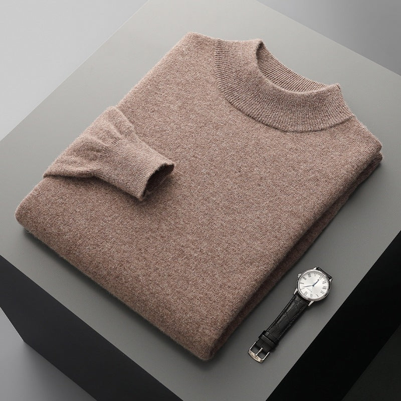 Mens Half Turtleneck Wool Sweater