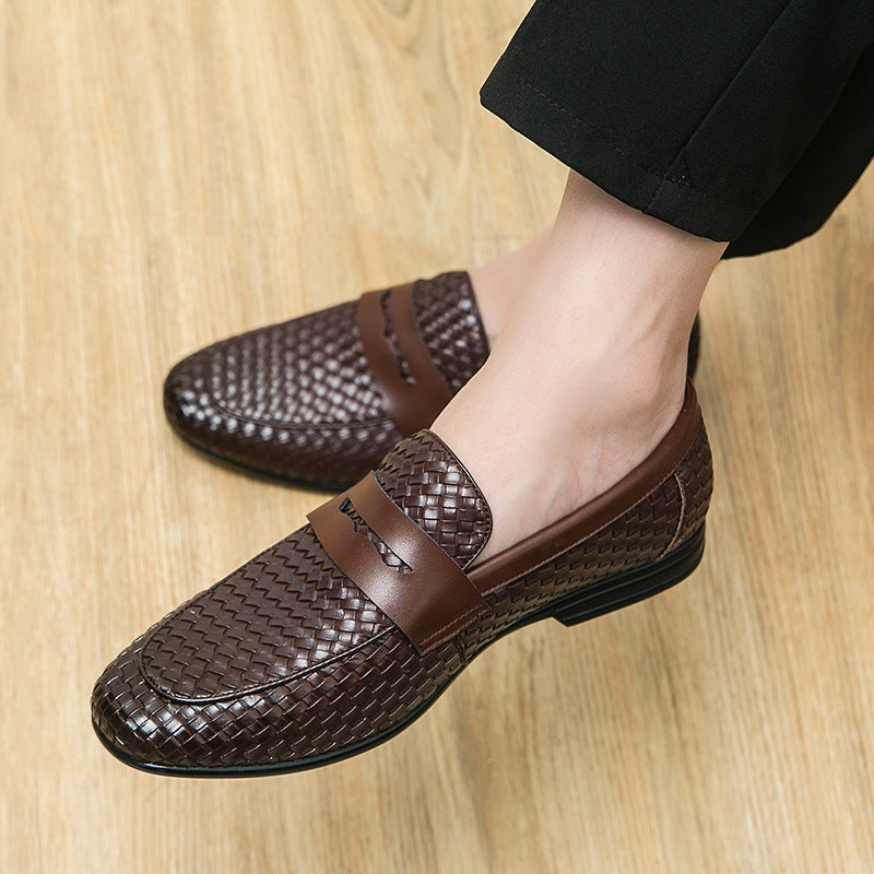Breathable Woven Mens Casual Loafers