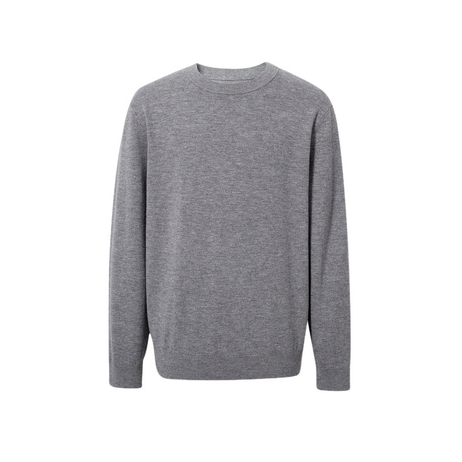 Mens Pure Wool Crew Neck Knit Sweater