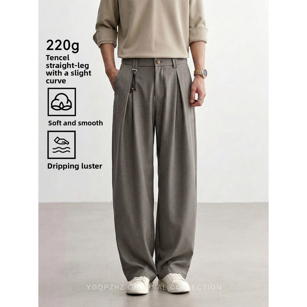 Mens Linen Blend Straight Casual Pants