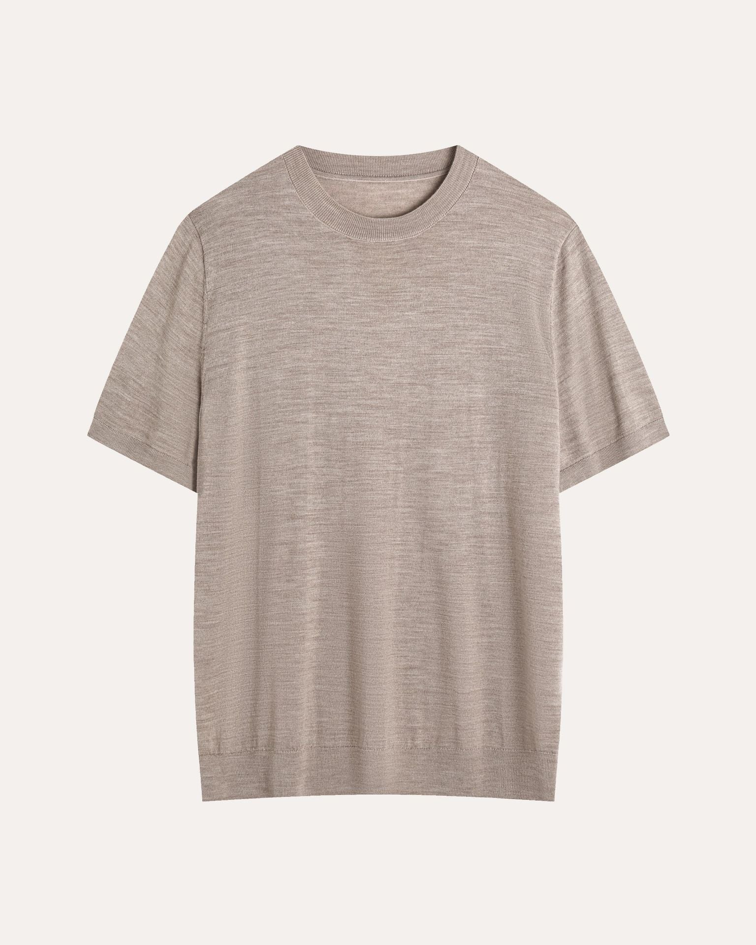 Mens Pure Wool Short Sleeve Knitwear