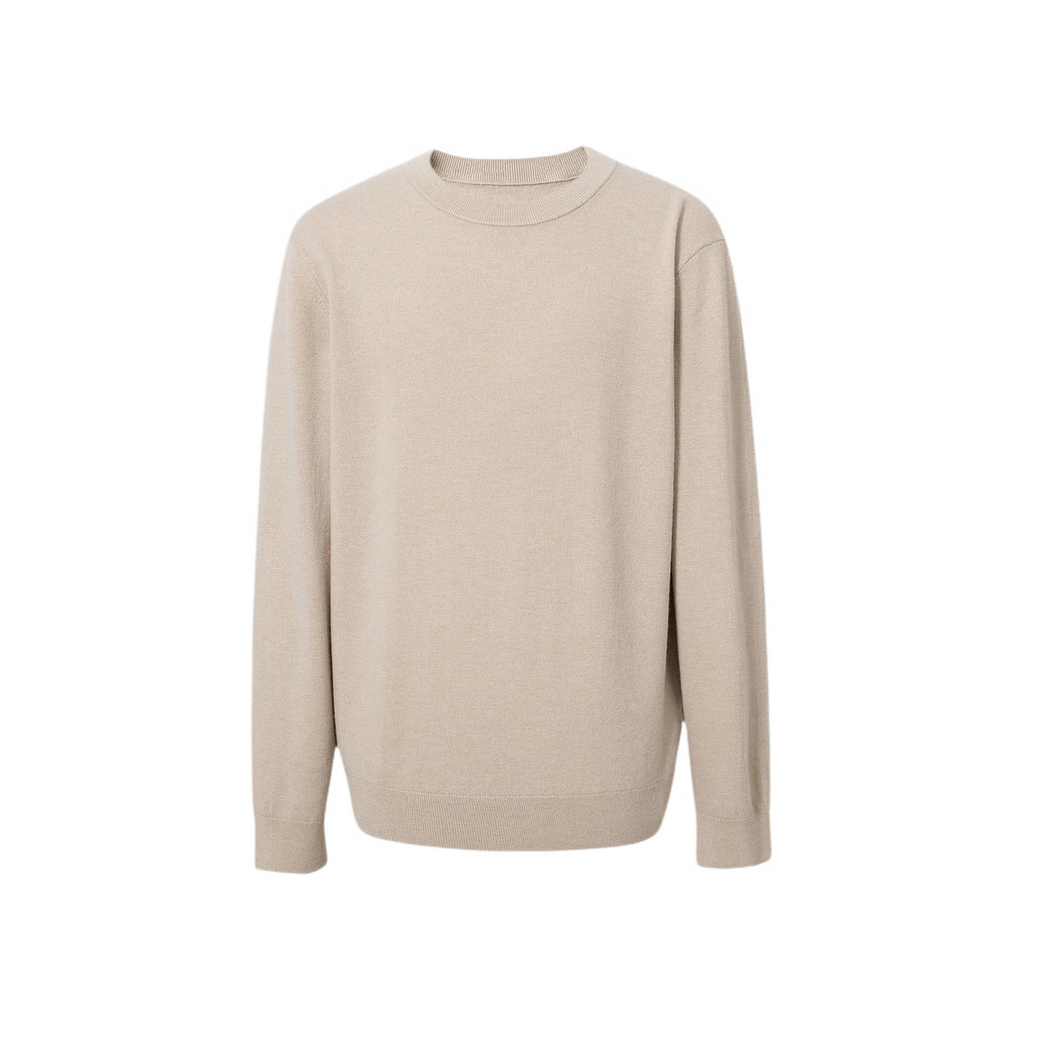 Mens Pure Wool Crew Neck Knit Sweater