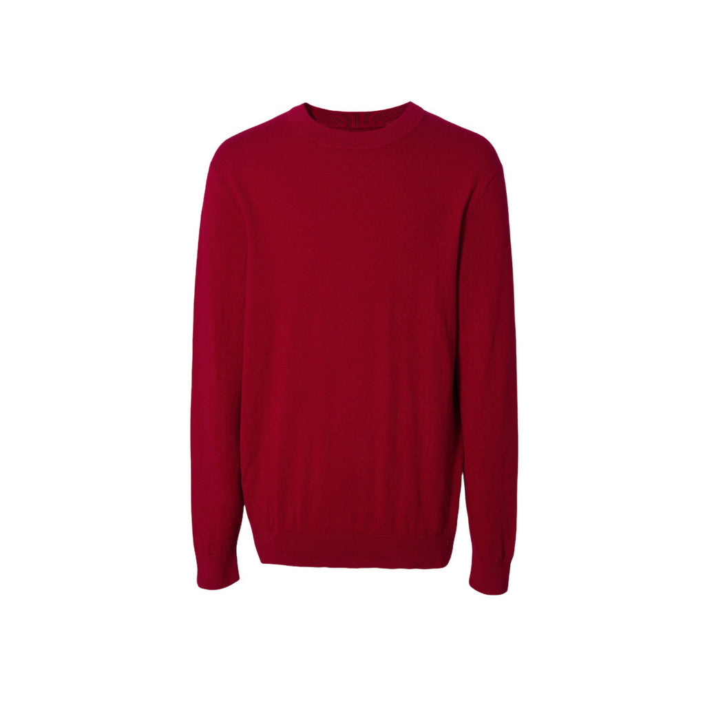 Mens Pure Wool Crew Neck Knit Sweater