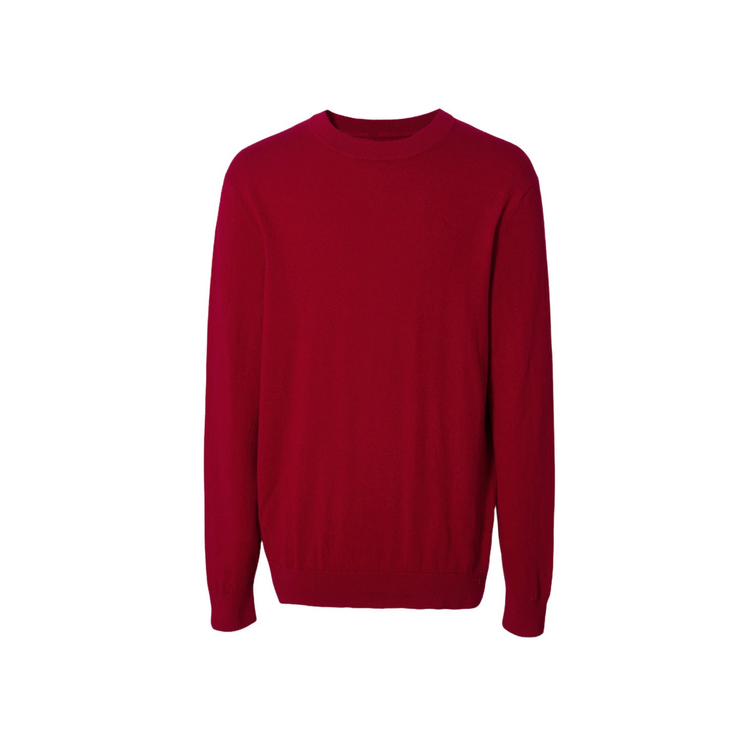 Mens Pure Wool Crew Neck Knit Sweater