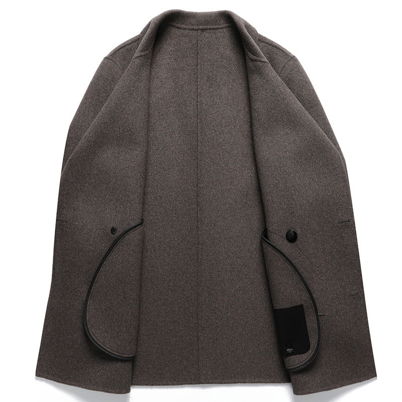 Mens Wool Overcoat with Removable Liner