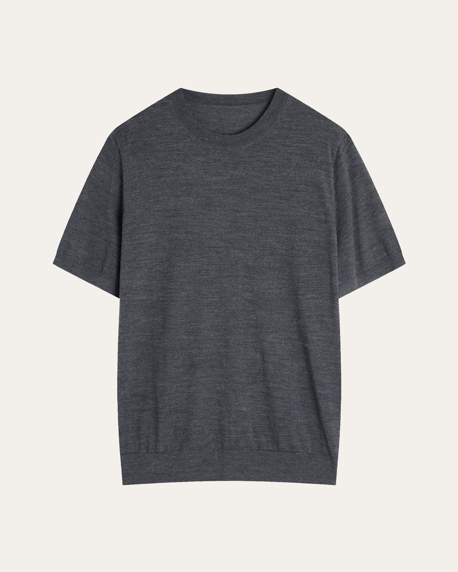 Mens Pure Wool Short Sleeve Knitwear