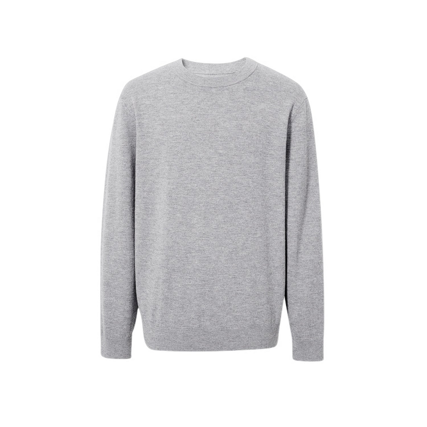 Mens Pure Wool Crew Neck Knit Sweater