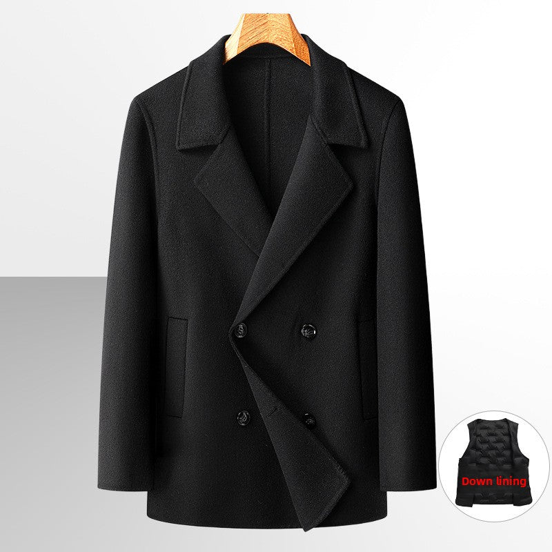 Mens Wool Overcoat with Removable Liner