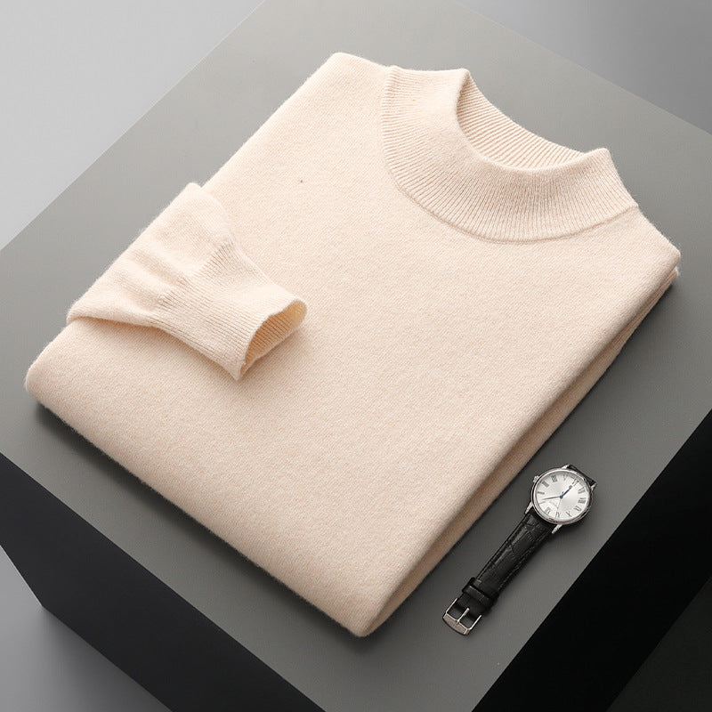 Mens Half Turtleneck Wool Sweater