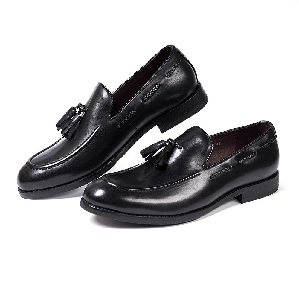 Mens Premium Cowhide Tassel Loafers