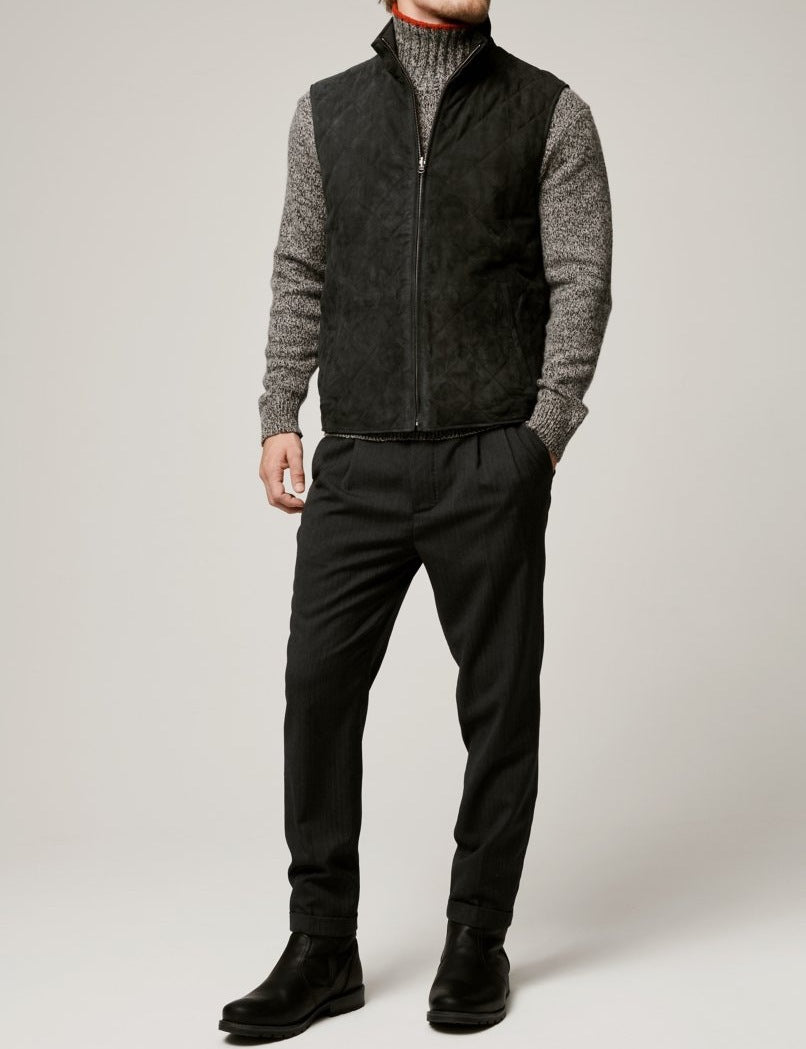Reversible Suede Vest Jacket