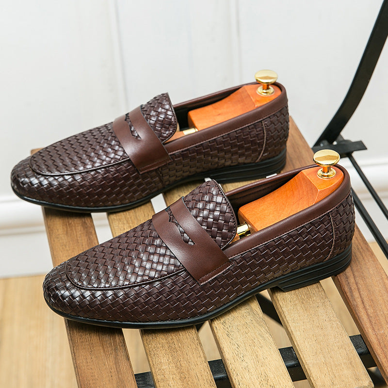 Breathable Woven Mens Casual Loafers