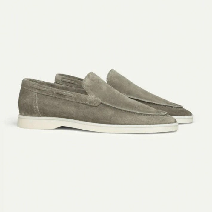 Mens Slip-On Driving Flats Suede Loafers