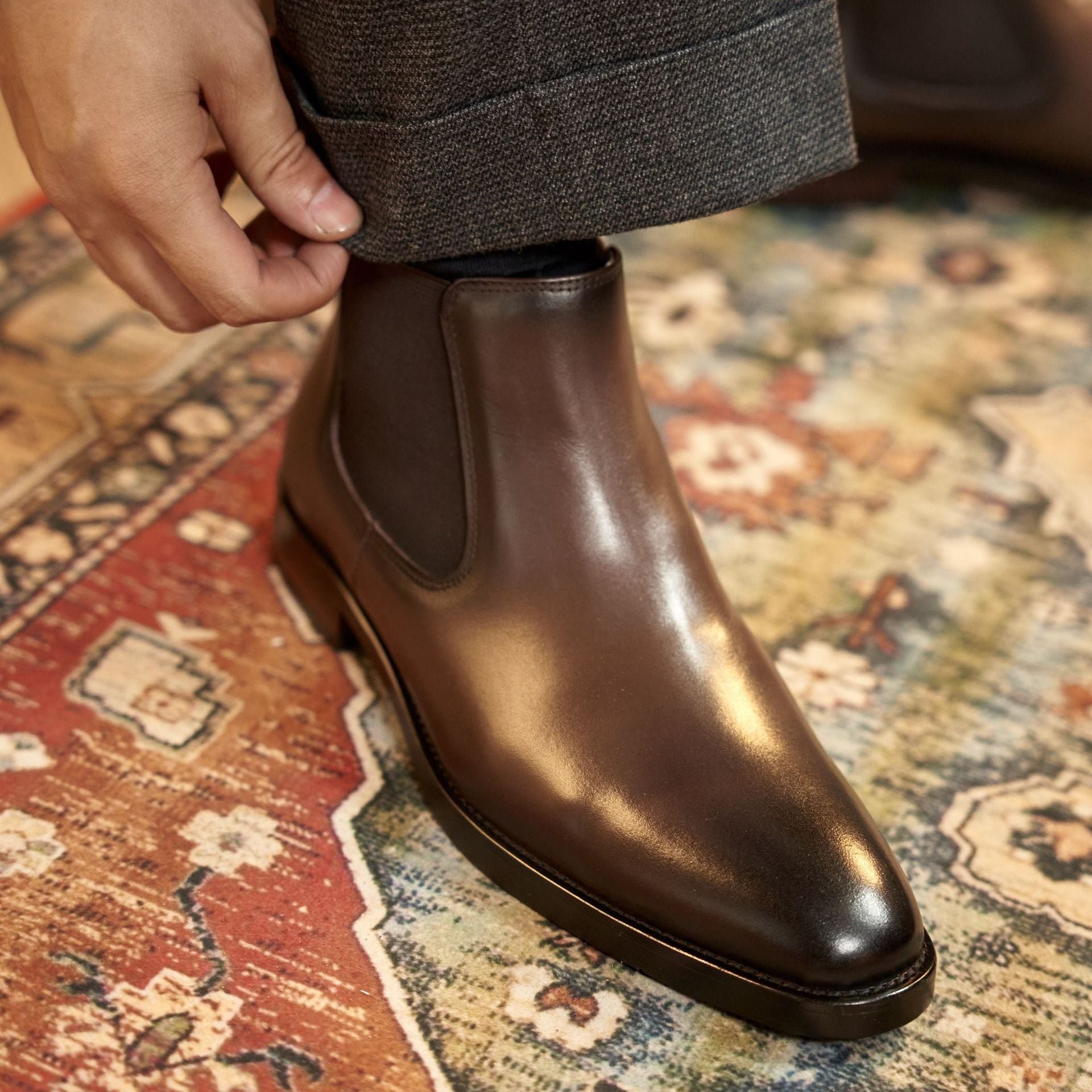 Mens High Quality Leather Chelsea Boots
