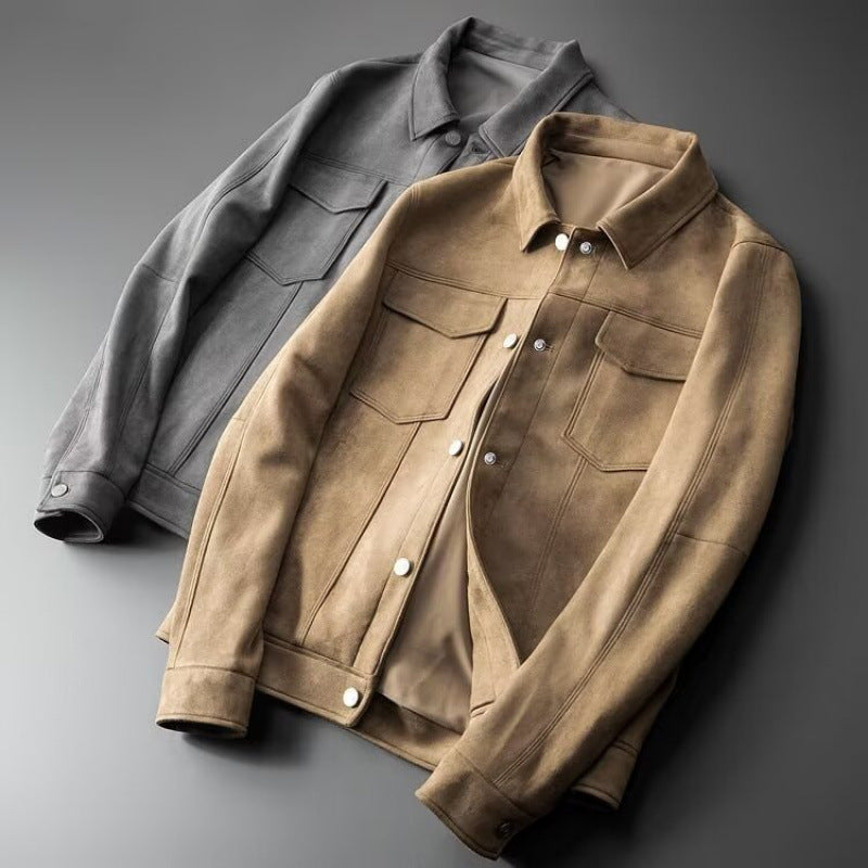 Stretch Suede Jacket for Men