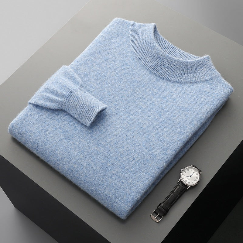 Mens Half Turtleneck Wool Sweater
