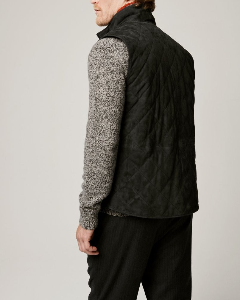Reversible Suede Vest Jacket