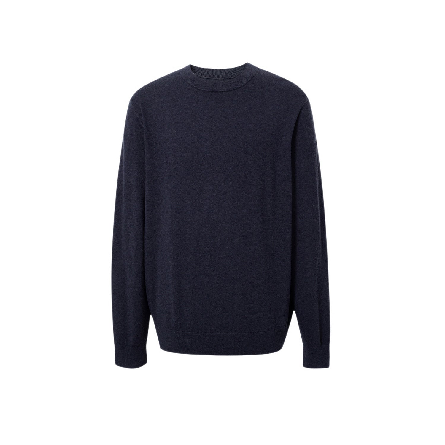 Mens Pure Wool Crew Neck Knit Sweater