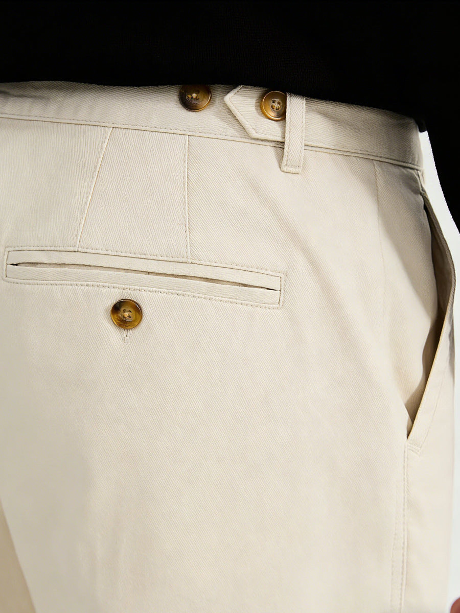 Men's Straight-Leg Cotton Casual Pants