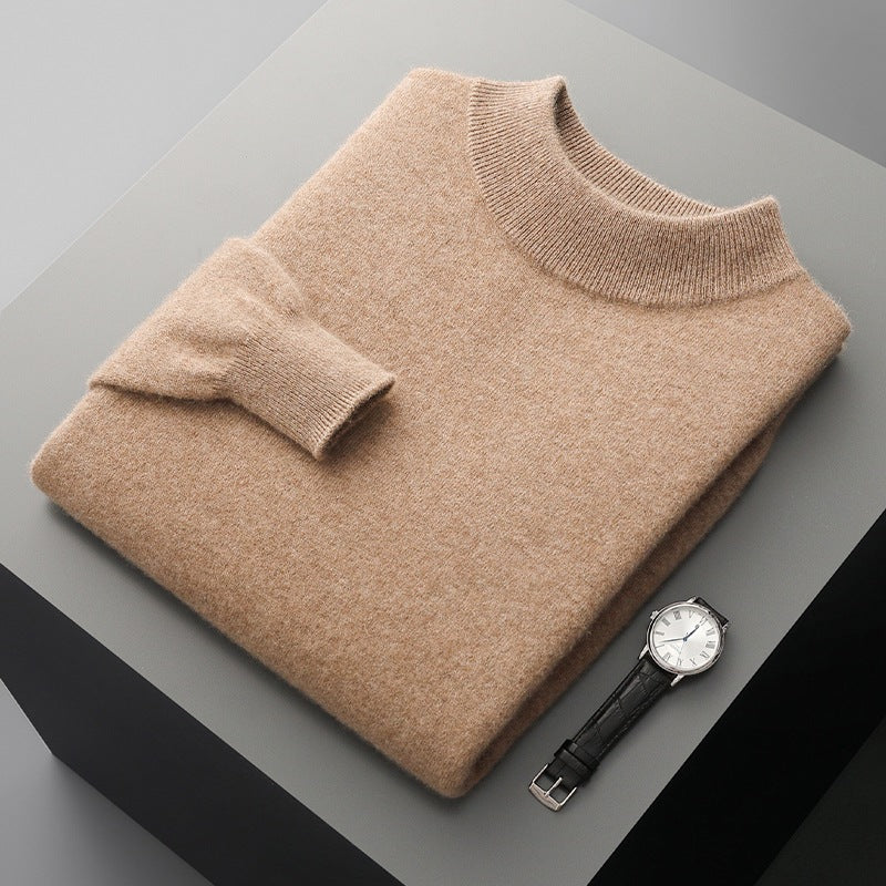 Mens Half Turtleneck Wool Sweater