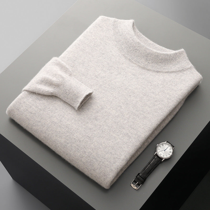 Mens Half Turtleneck Wool Sweater