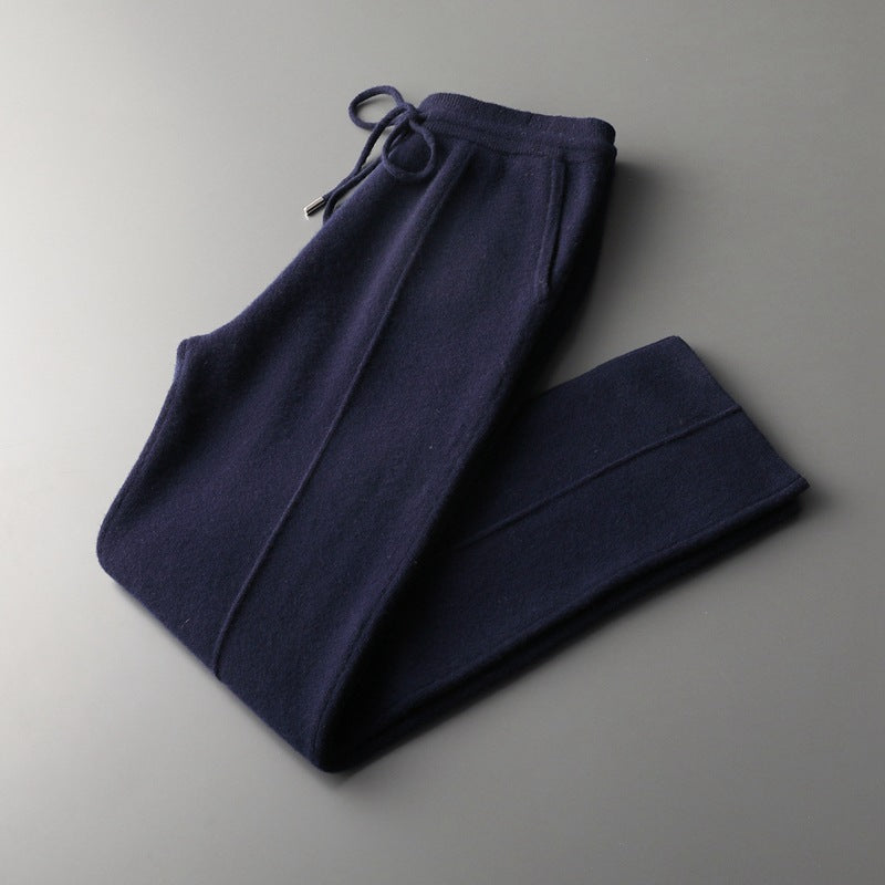 Men's Wool Knit Straight Fit Trousers
