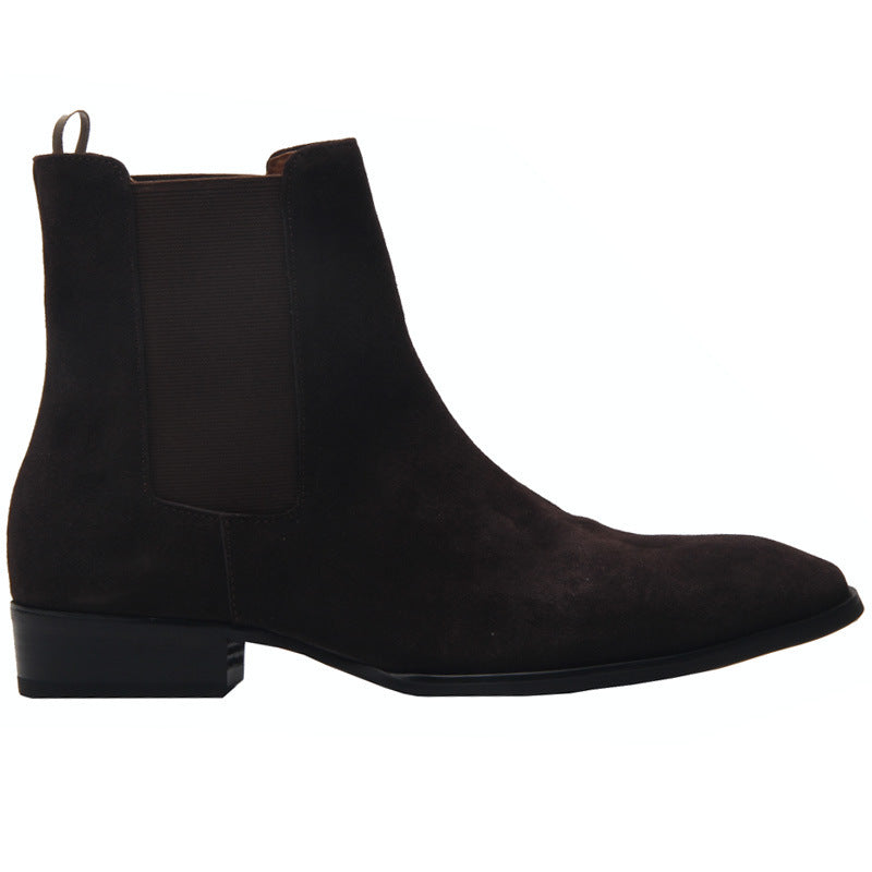 Nubuck Leather Suede Vintage Style Boots