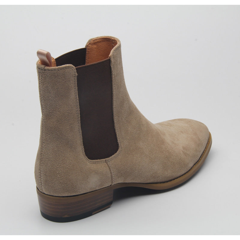 Nubuck Leather Suede Vintage Style Boots