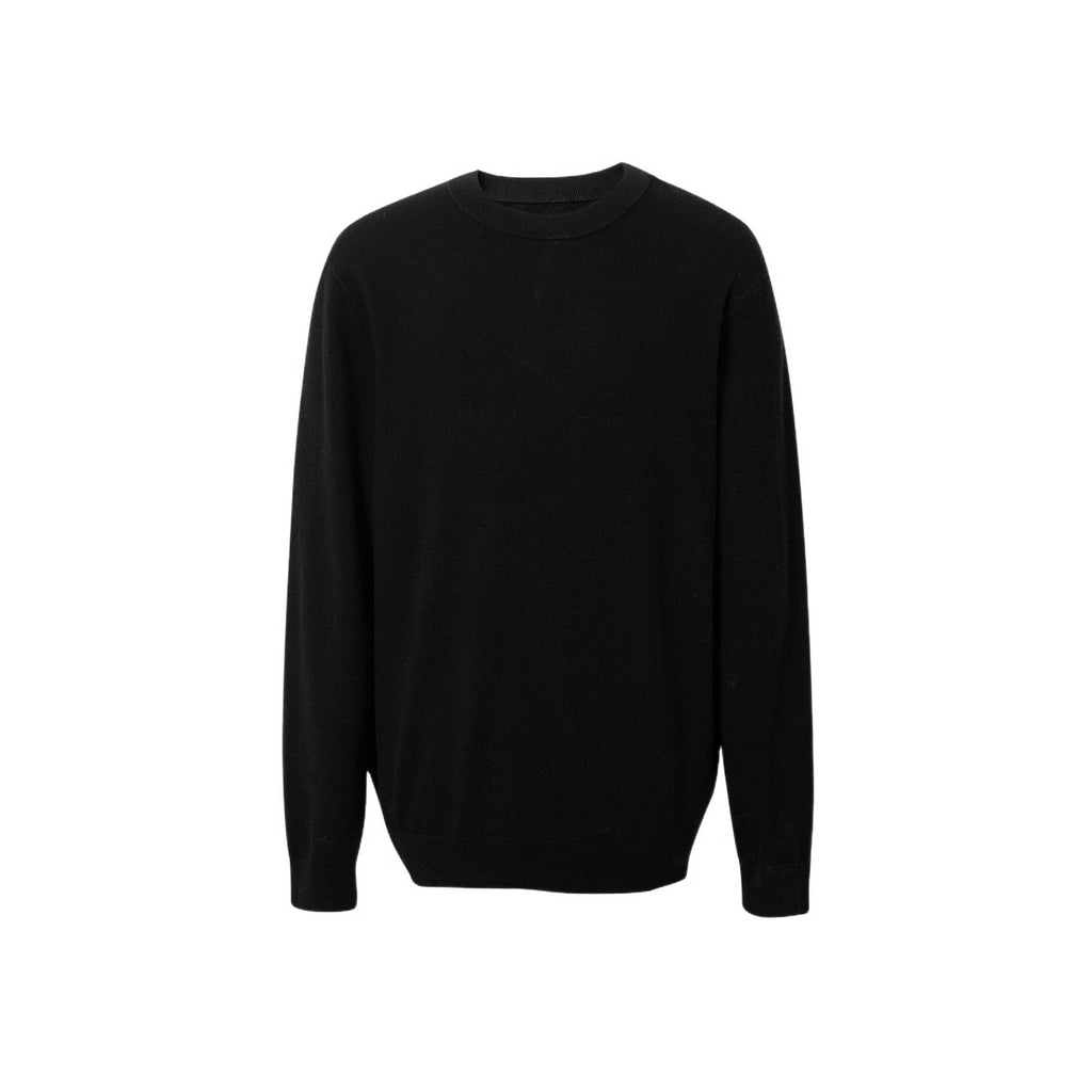 Mens Pure Wool Crew Neck Knit Sweater