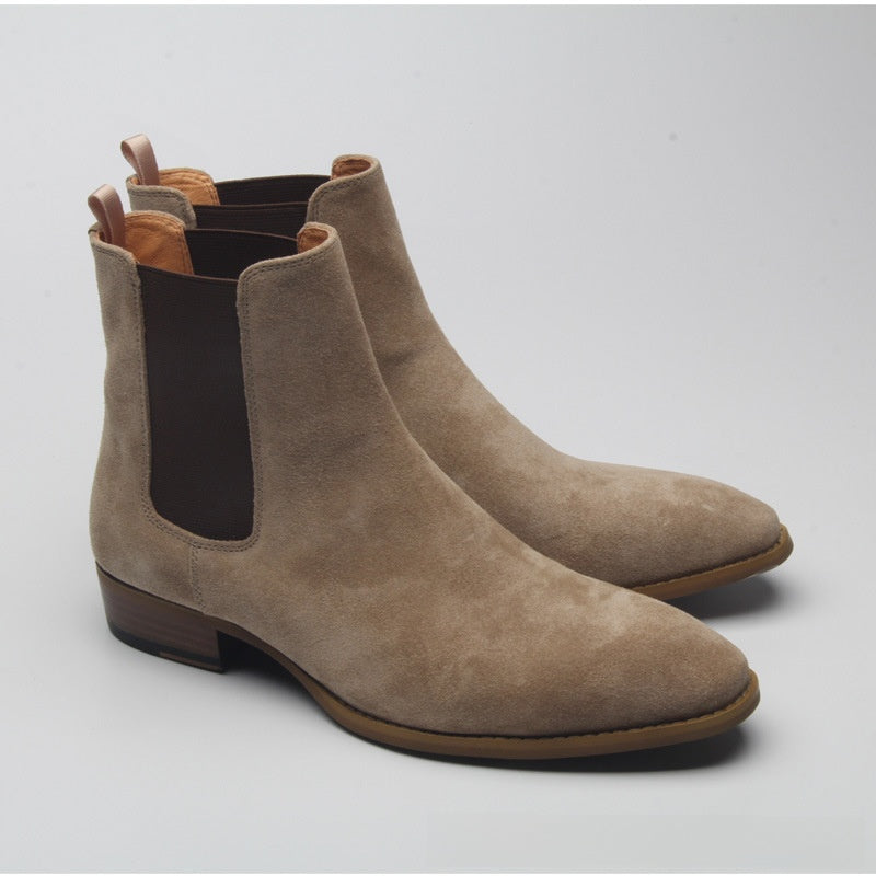 Nubuck Leather Suede Vintage Style Boots