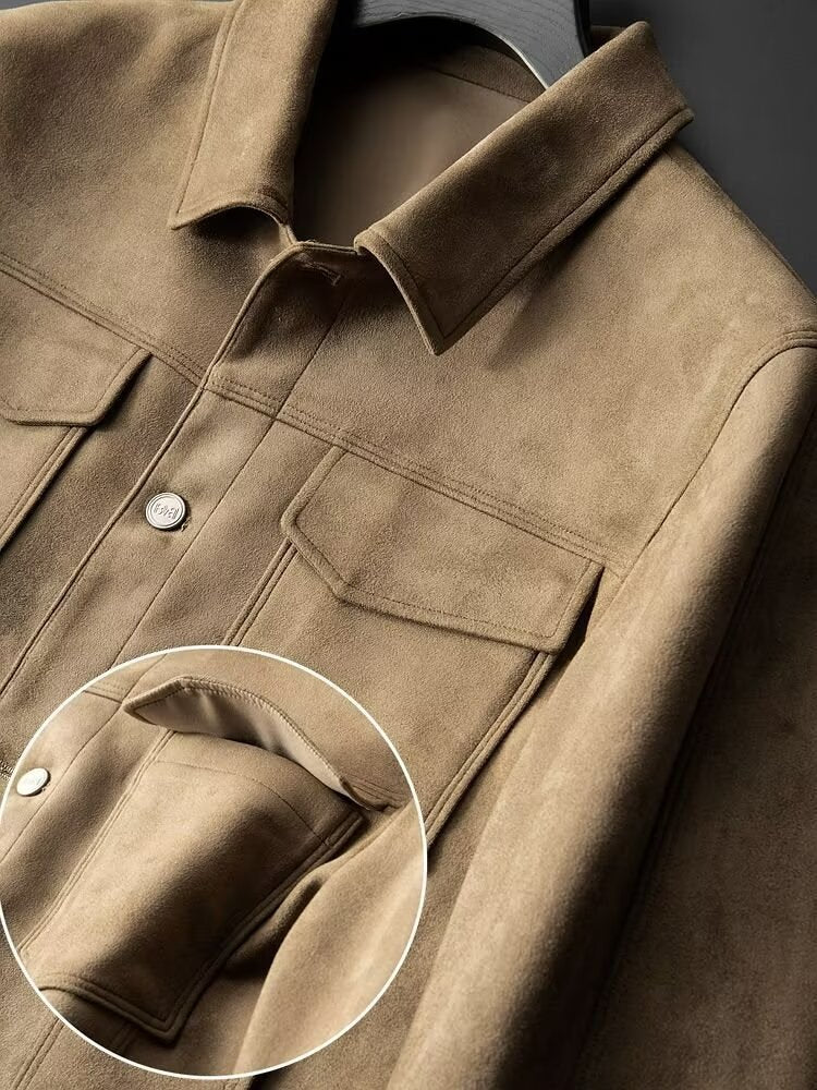 Stretch Suede Jacket for Men