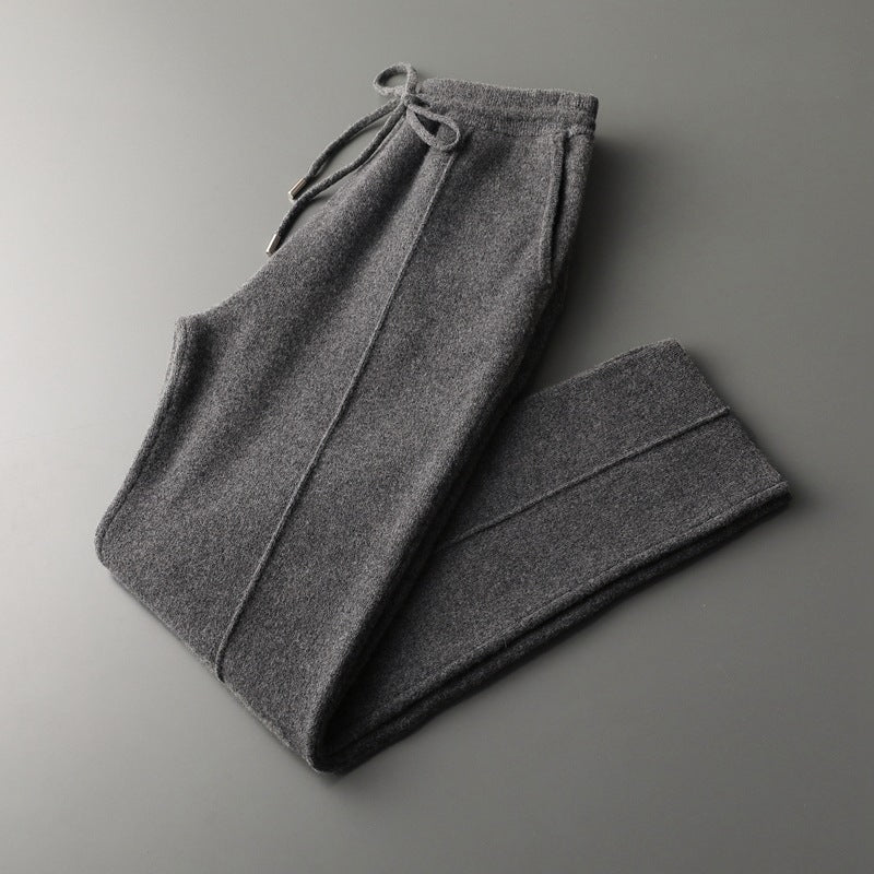 Men's Wool Knit Straight Fit Trousers