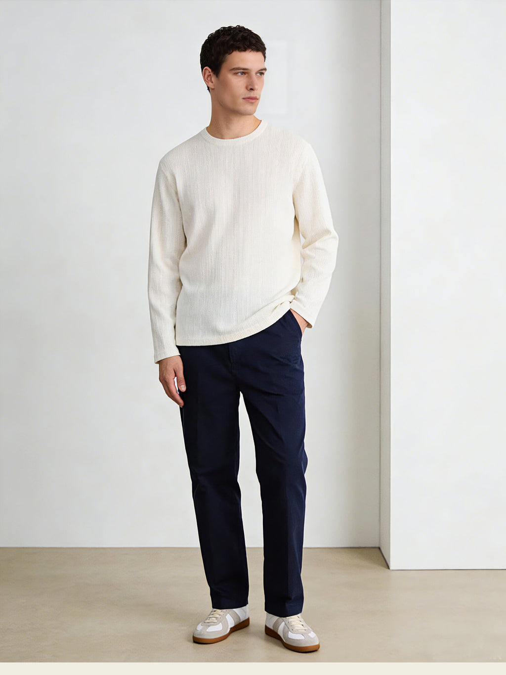 Men's Straight-Leg Cotton Casual Pants