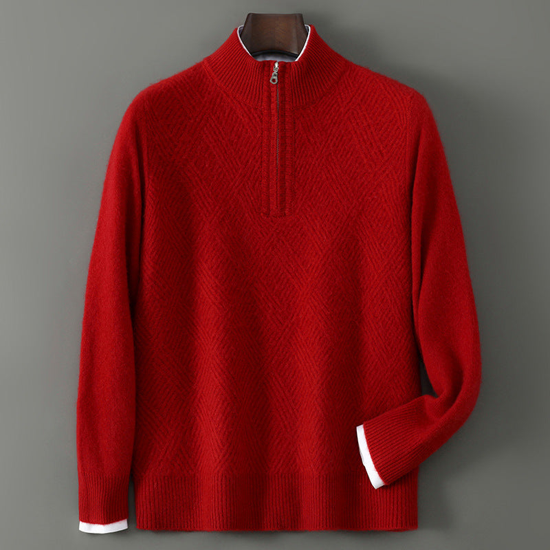 100% Australian Merino wool Zipper Sweater