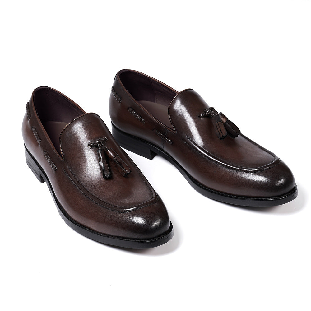 Mens Premium Cowhide Tassel Loafers
