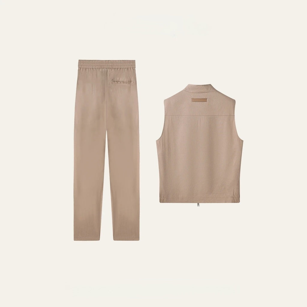 Men's solid-color loose-fitting jacket suit
