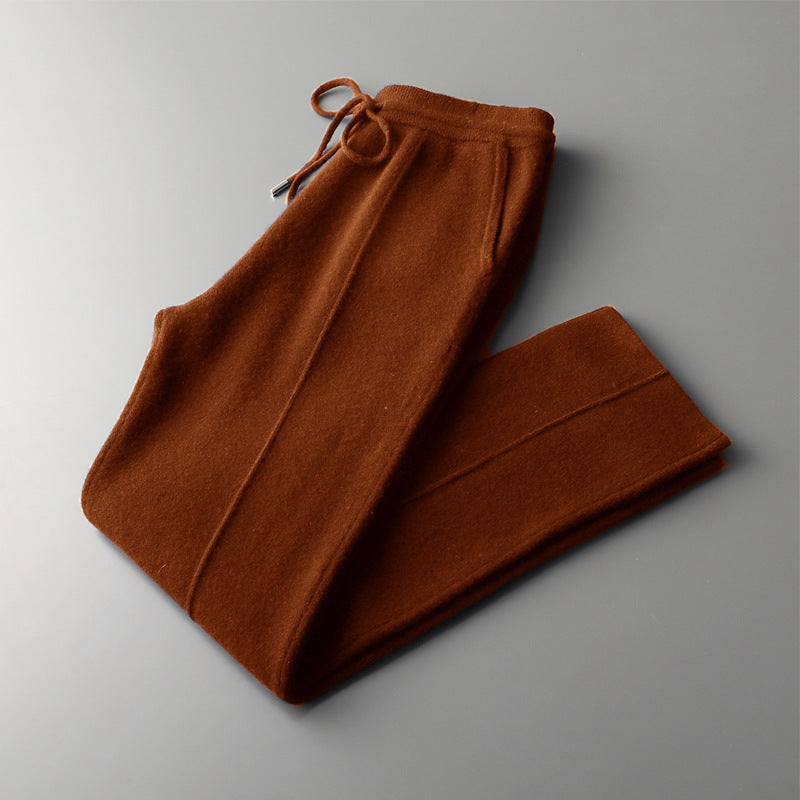 Men's Wool Knit Straight Fit Trousers