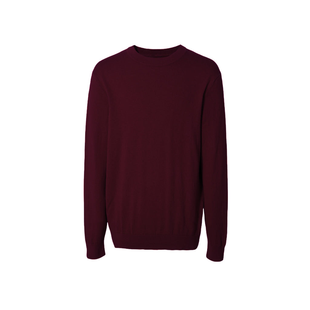 Mens Pure Wool Crew Neck Knit Sweater