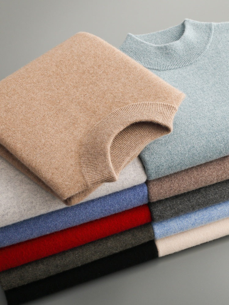 Mens Half Turtleneck Wool Sweater