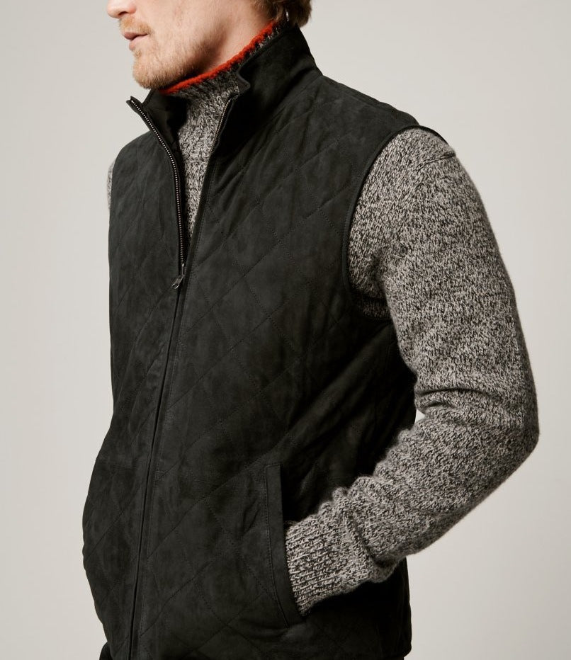 Reversible Suede Vest Jacket