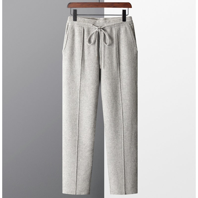 Men's Wool Knit Straight Fit Trousers