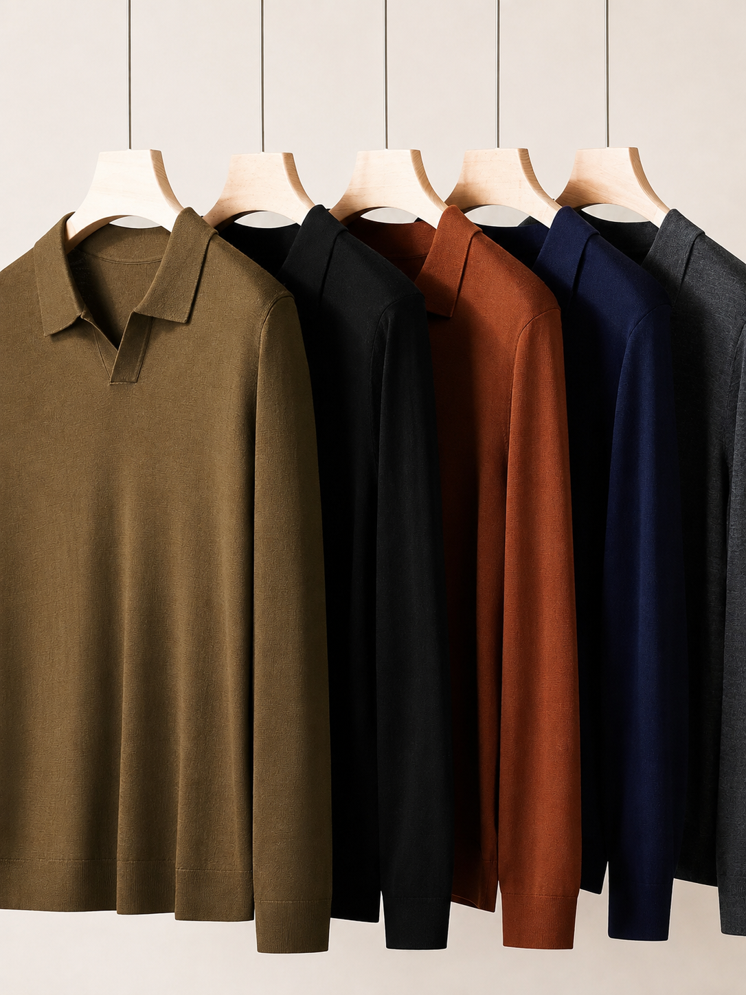 100% Merino Wool Polo Sweater