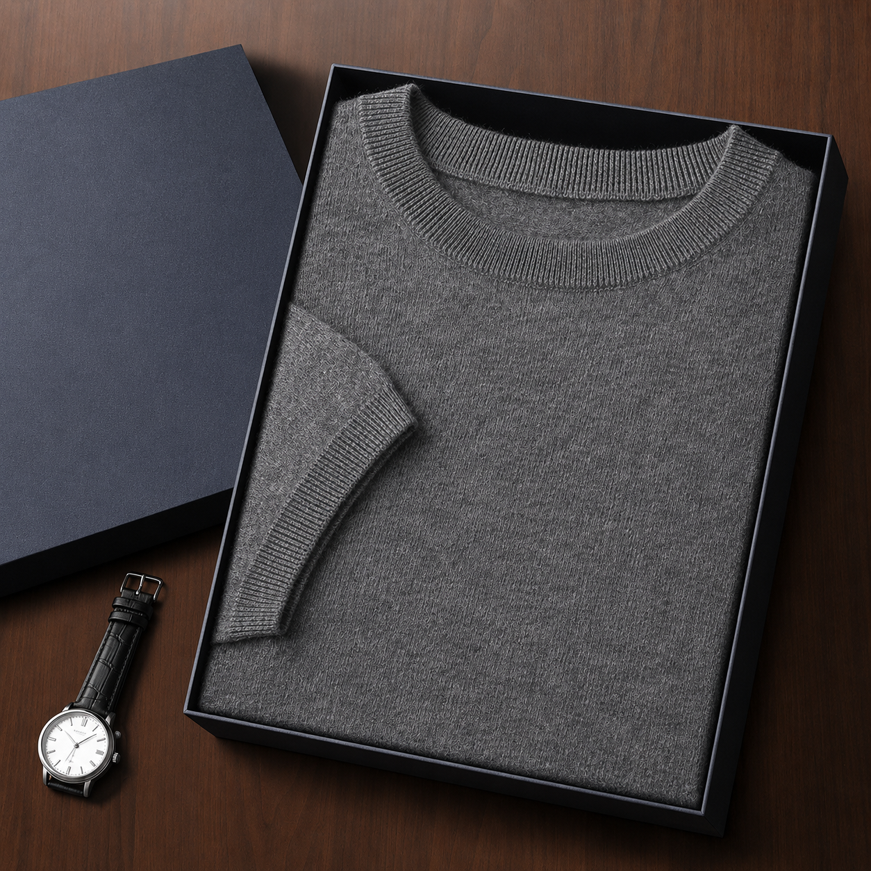 Mens Cashmere Blend Short Sleeve Sweater