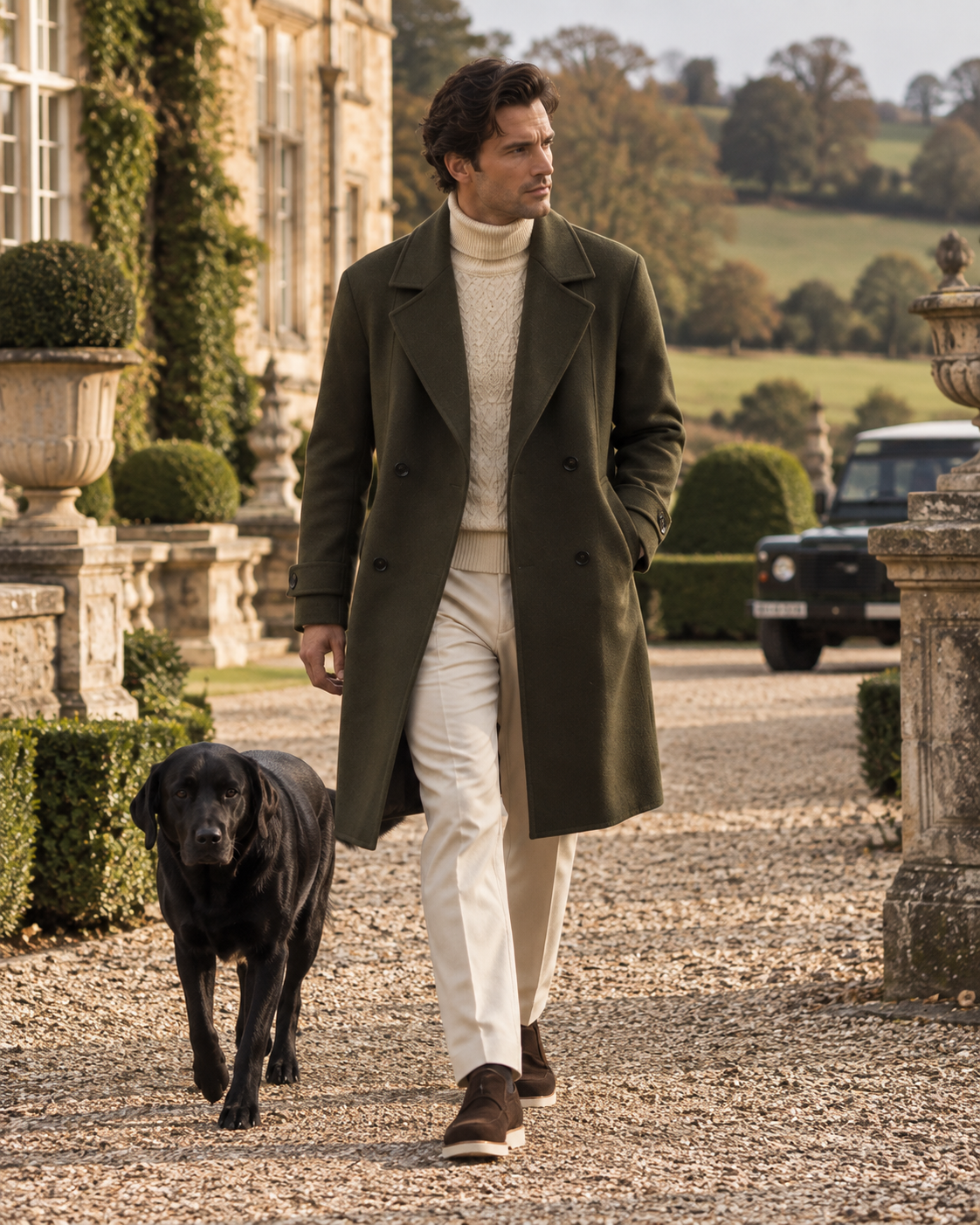 100% Premium Wool British-Style Tailoring Overcoat