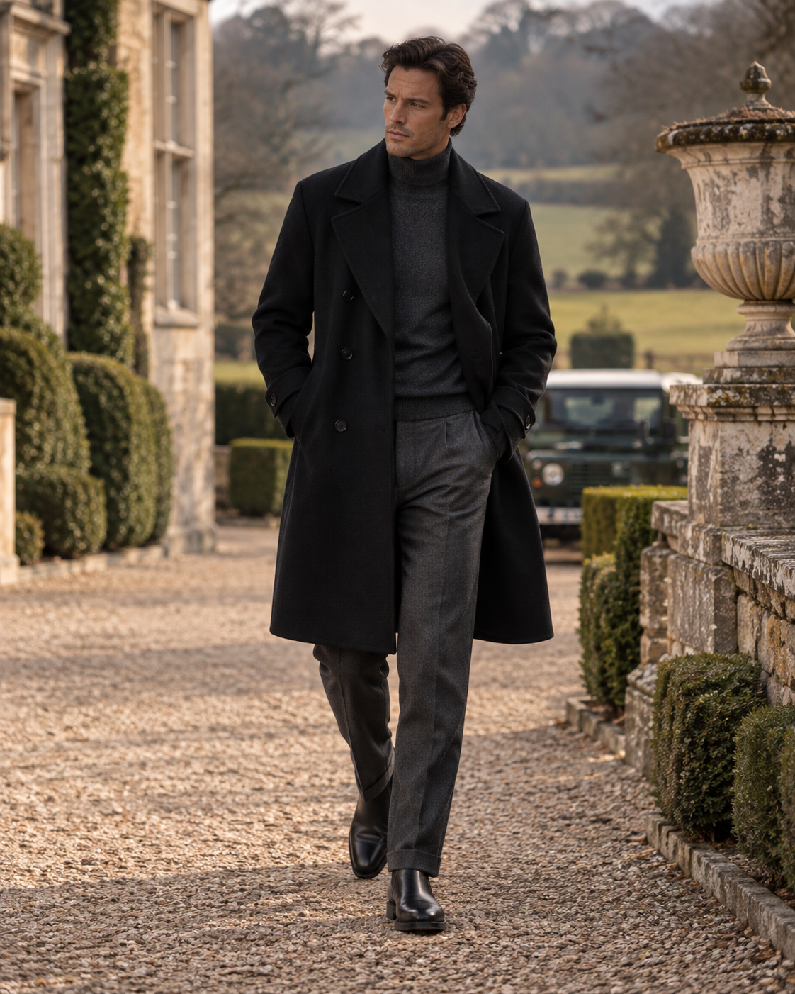 100% Premium Wool British-Style Tailoring Overcoat