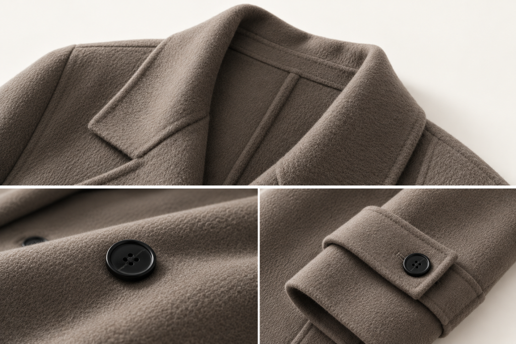 100% Premium Wool British-Style Tailoring Overcoat
