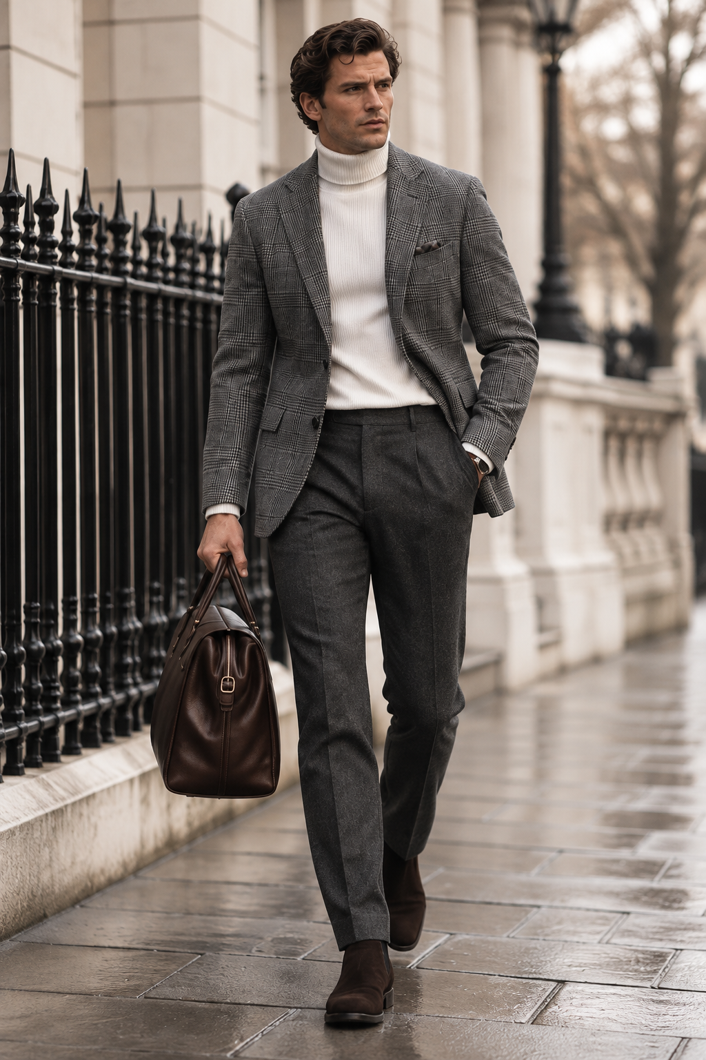 Wool Blend Wrinkle-Resistant Blazer