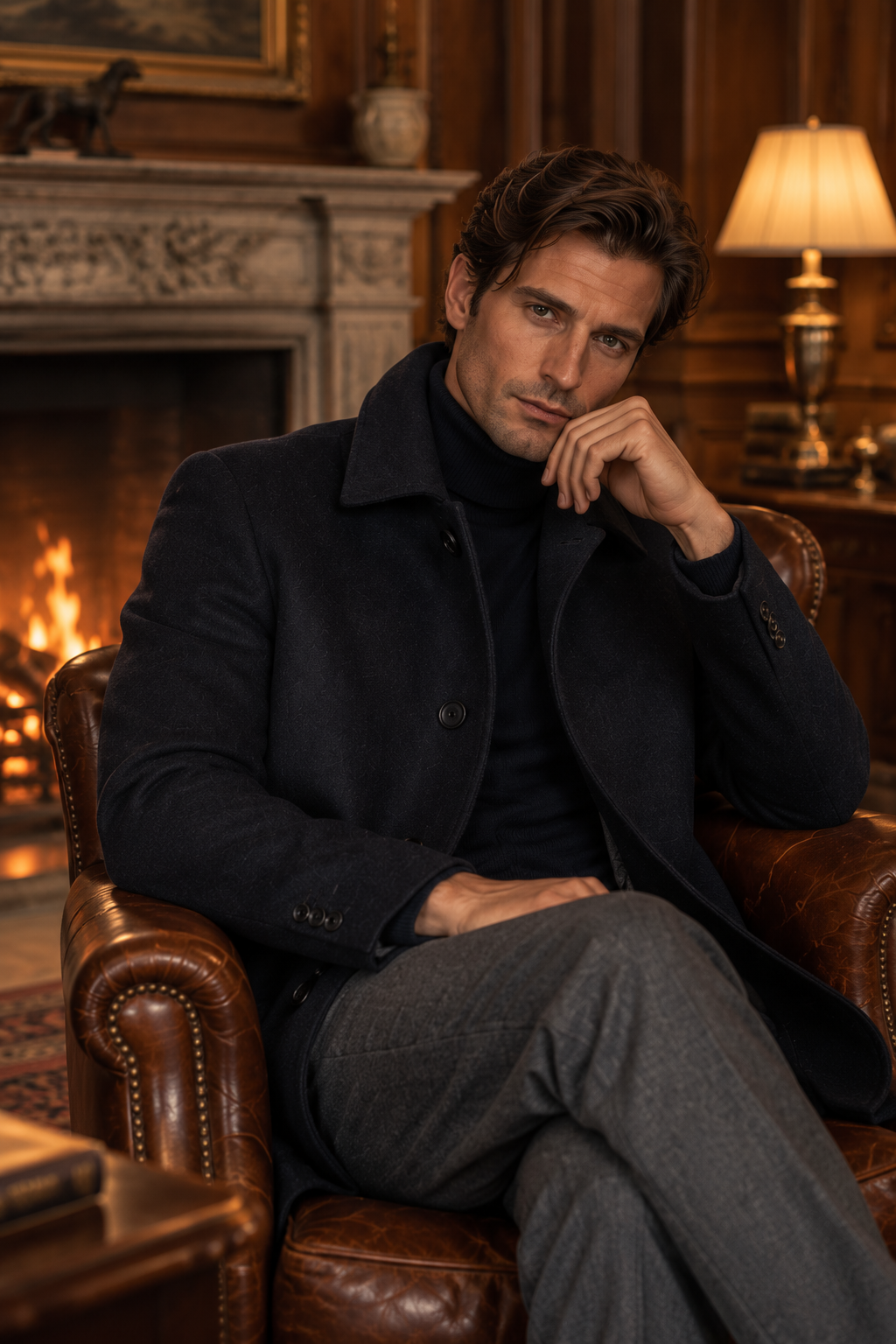 Men's Cashmere Blend Wool coat