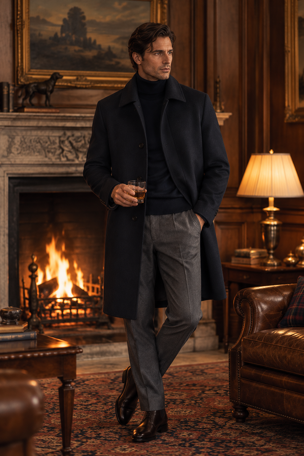 Men's Cashmere Blend Wool coat